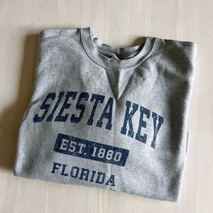 Siesta Key gray long sleeve crew sweatshirt XL